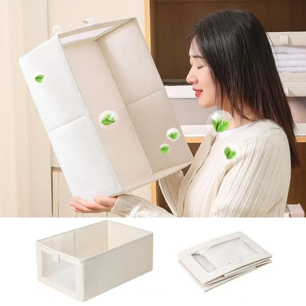 Image de Panier de Rangement Empilable pour Vêtements - Organisateur de Garde-Robe