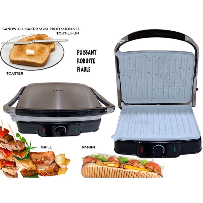 Image de Panini Grill Turbo Granit 2200 W Antiadhésive Barbecue sans Huile ni Beurre - Unbranded