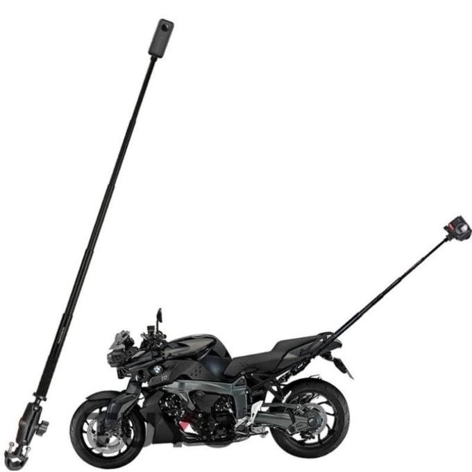 Perche à selfie pour Insta 360 et Gopro invisible pour moto et vélo