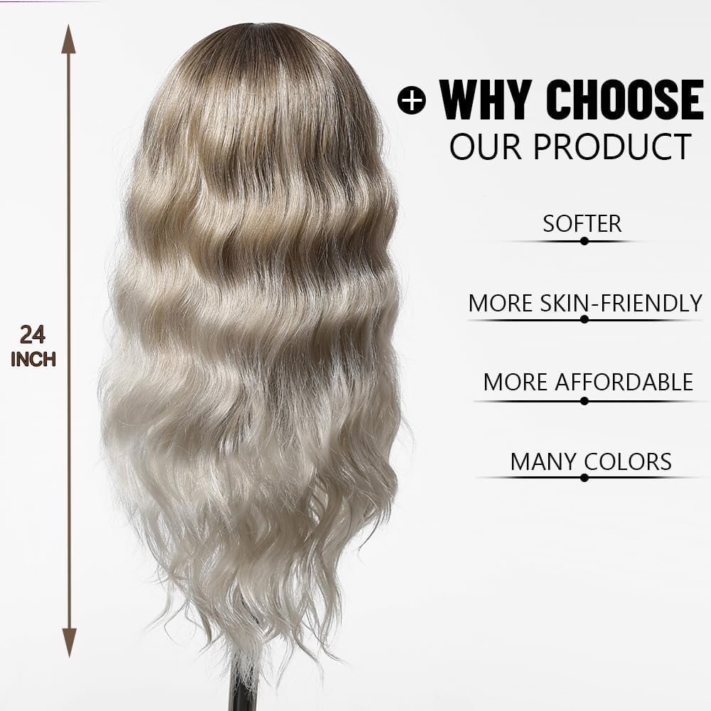 Image de Perruque Cheveux synthétique lisse - Gris - Unbranded