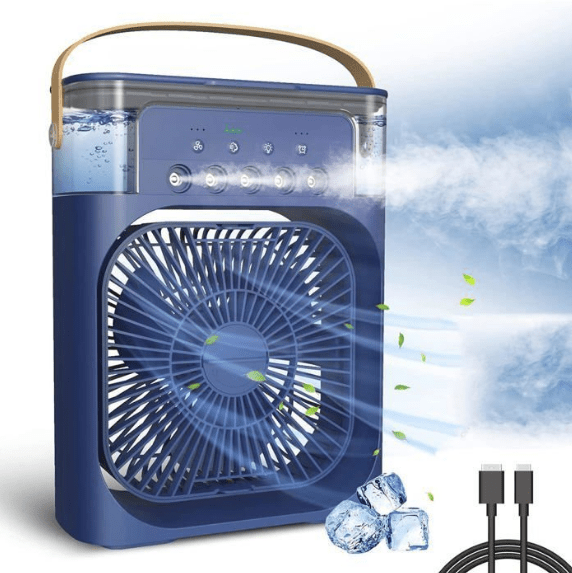 Image de Petit Climatiseur -ventilateur Mini climatiseur mobile couleur aléatoires 10W 26cm/20cm/H9cm - Unbranded