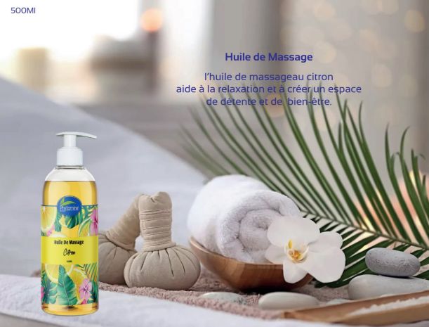 Image de Phytamine Huile de Massage au Citron – Paraffine 500ml - Unbranded