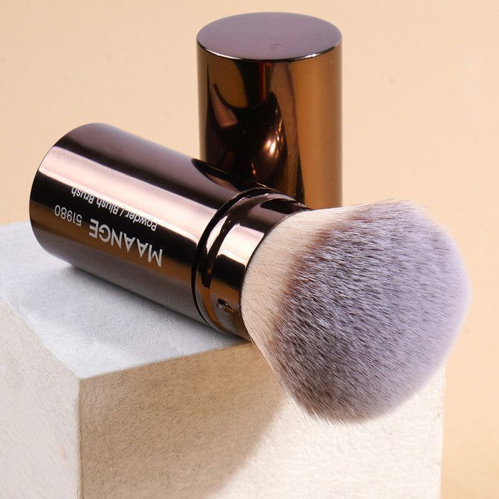 Image de Pinceau à Fard à joue Simple - Marron - Unbranded