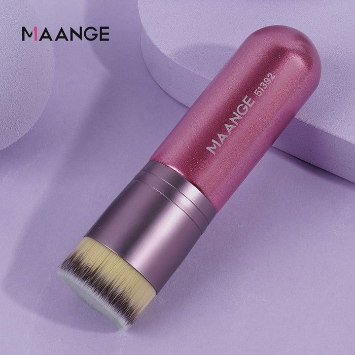 Image de Pinceau plat unique - Maange - Violet - Application sans traces - Fibres synthétiques - Pas de perte de poils - Unbranded