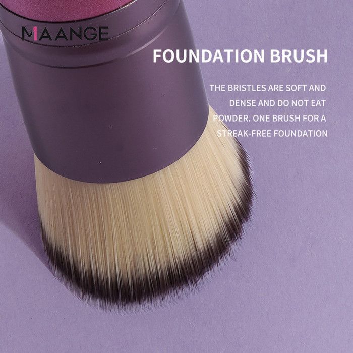 Image de Pinceau plat unique - Maange - Violet - Application sans traces - Fibres synthétiques - Pas de perte de poils - Unbranded