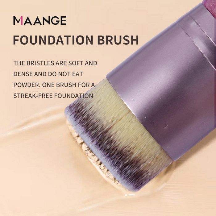 Image de Pinceau plat unique - Maange - Violet - Application sans traces - Fibres synthétiques - Pas de perte de poils - Unbranded