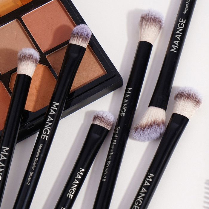 Image de Pinceaux de maquillage - MAANGE - 20 pièces - 2 éponges - Couleur marron - Pour tous types de peau - Unbranded