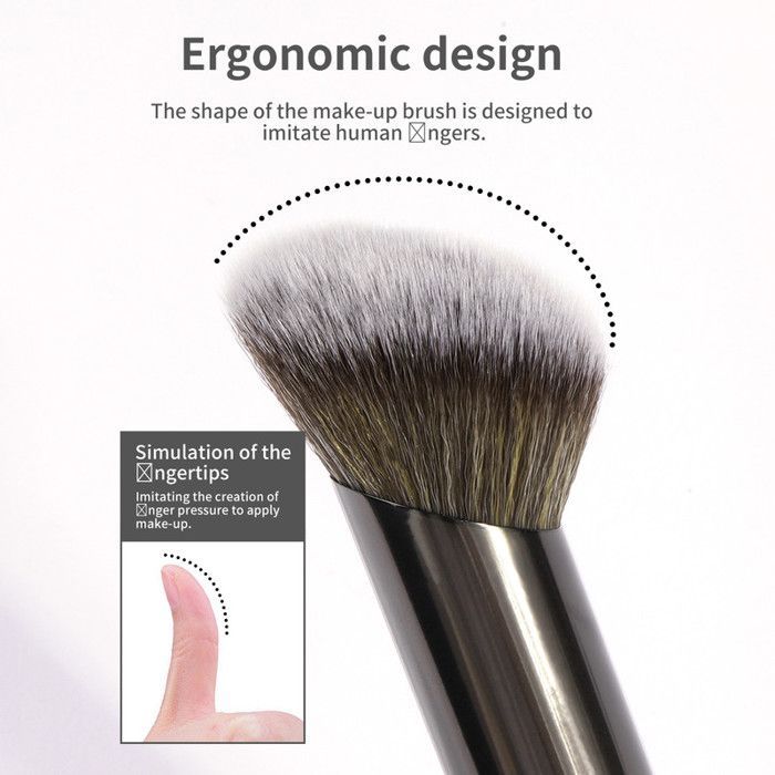 Image de Pinceaux de maquillage - MAANGE - 20 pièces - 2 éponges - Couleur marron - Pour tous types de peau - Unbranded