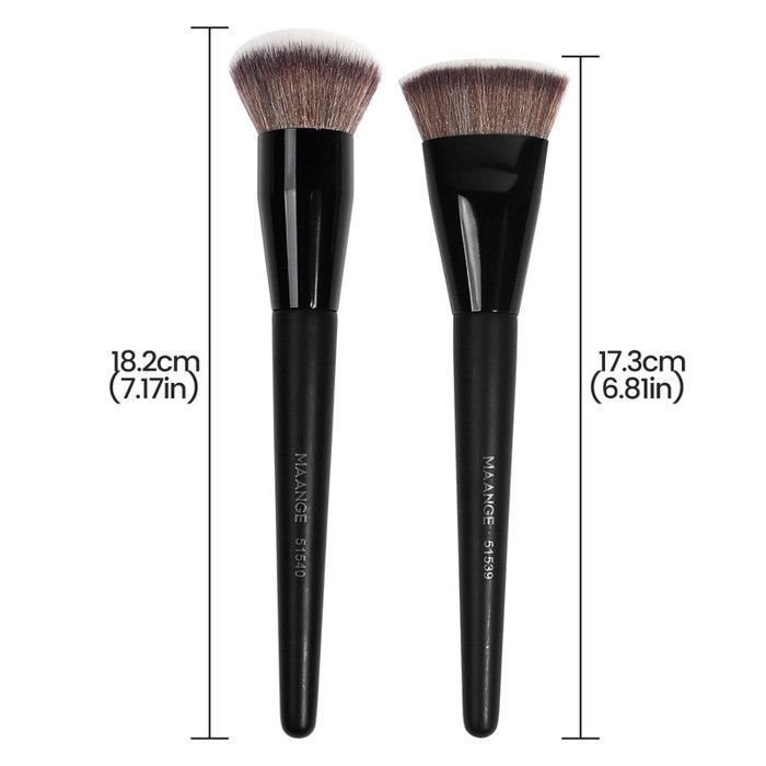 Image de Pinceaux de maquillage - Maange - 2pcs - Poils synthétiques doux - Boîte incluse - Application polyvalente - Unbranded