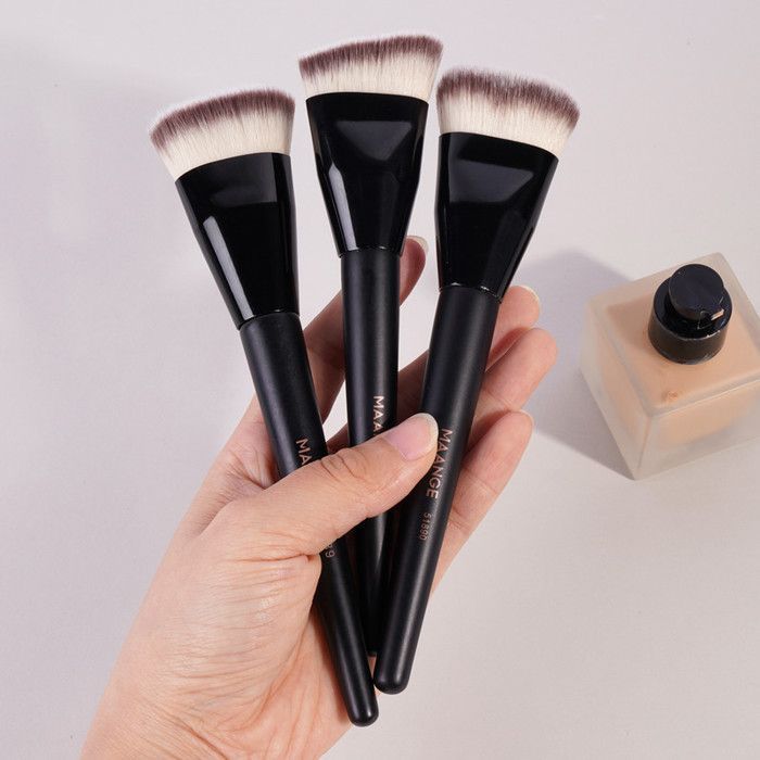 Image de Pinceaux de maquillage - MAANGE - Set de 3 pièces - Haute qualité - Poignée ergonomique - Cruelty-free - Unbranded