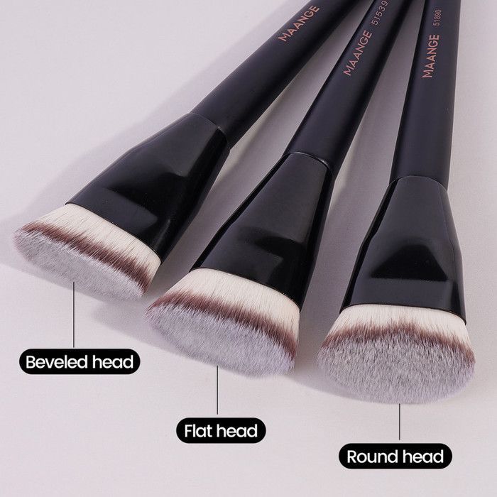 Image de Pinceaux de maquillage - MAANGE - Set de 3 pièces - Haute qualité - Poignée ergonomique - Cruelty-free - Unbranded