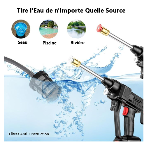 Image de Pistolet de Lavage Haute Pression Portable Auto sans Fil 48V