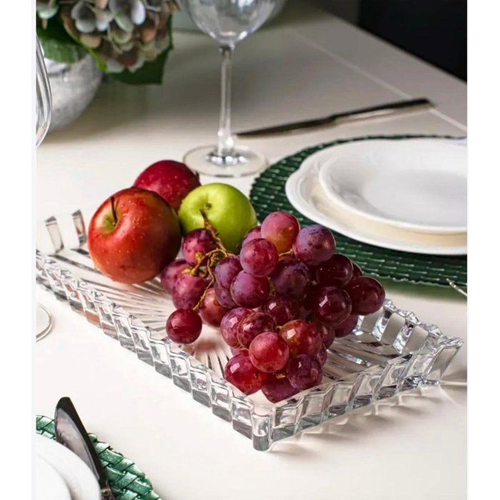 Image de PLAT SIMPLE LOSANGE EN CRISATAL 28/14 CM PM - Unbranded