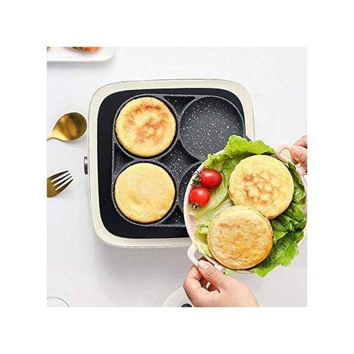 Poêle à Crêpes 4 Trous – Mini Poêle Antiadhésive