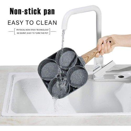 Image de Poêle à Crêpes 4 Trous – Mini Poêle Antiadhésive