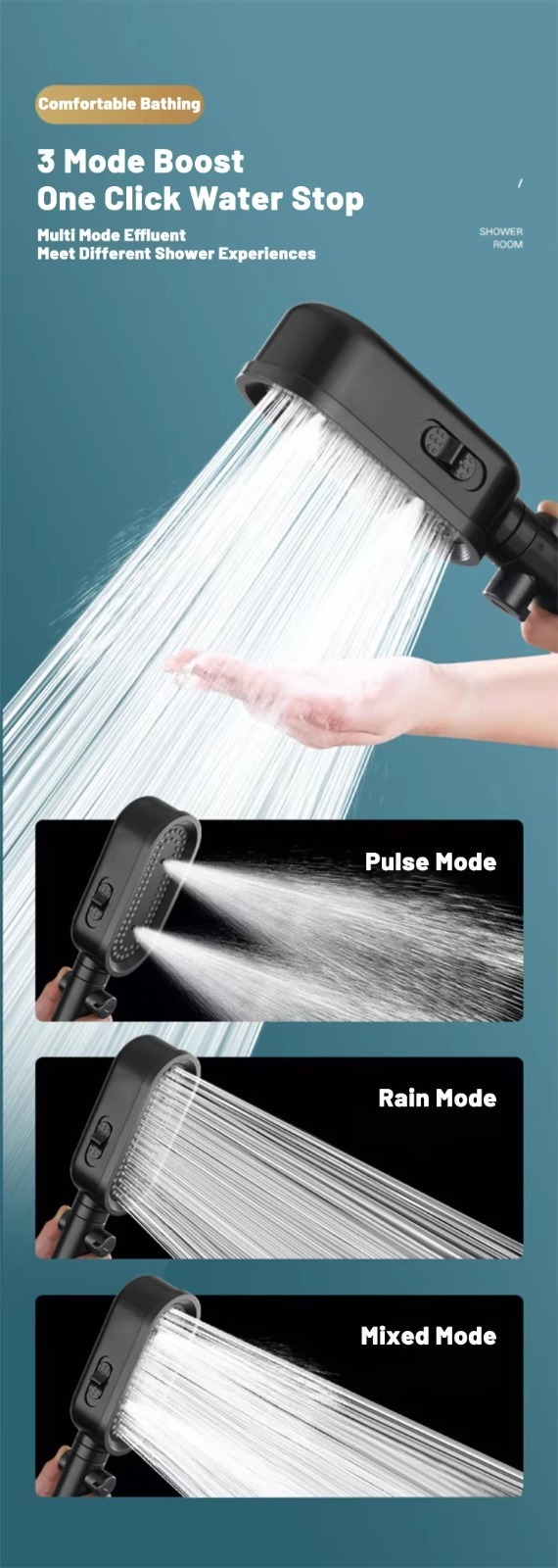 Image de Pommeau de Douche avec Filtre – Haute Pression et Économie d'Eau - Unbranded