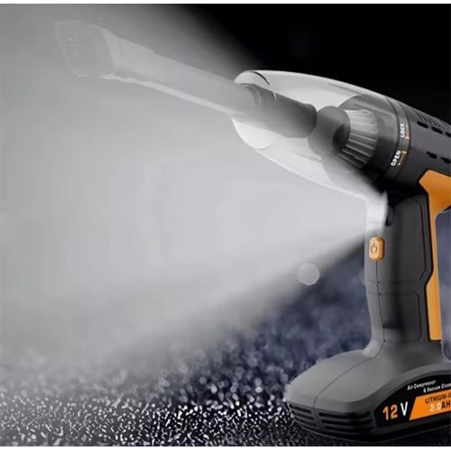 Image de Pompe à air électrique sans fil pour voiture, compresseur d'air portable 4 en 1, aspirateur automatique, 120W - Unbranded
