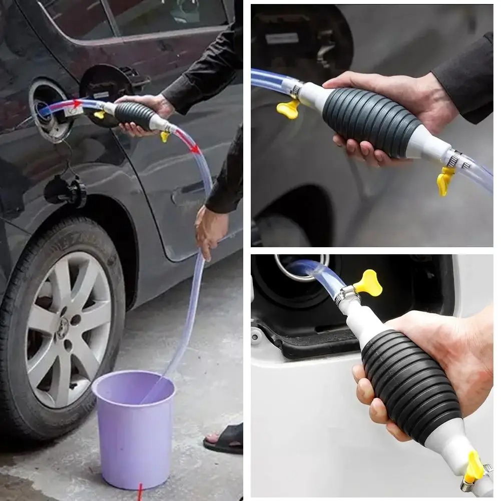 Pompe à essence pour voiture - Pompe manuelle avec tuyau et accessoires