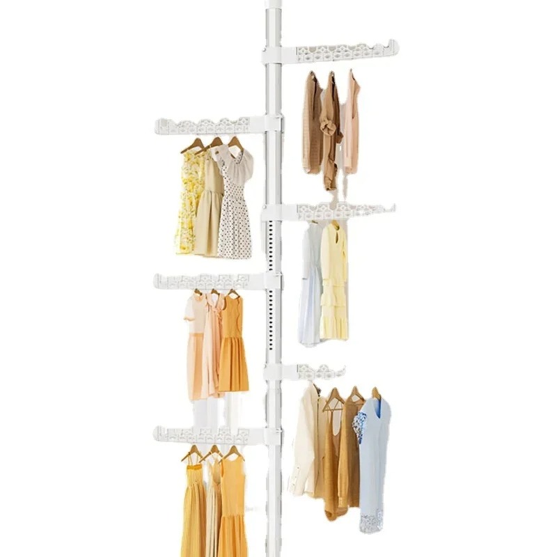 Image de Porte-Manteau Portable Réglable avec Crochets Rotatifs - Intérieur/Extérieur - Unbranded