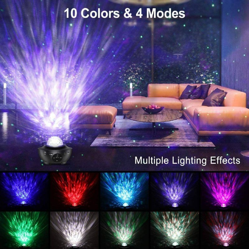 Image de Projecteur étoile, projecteur Galaxy 3 en 1 projecteur de veilleuse/lumière LED Starlight/lumière du ciel avec haut-parleur de musique Bluetooth - Unbranded