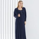 Image de Pyjama robe dentelle grossesse Allaitement 2pcs : Saumon - Unbranded