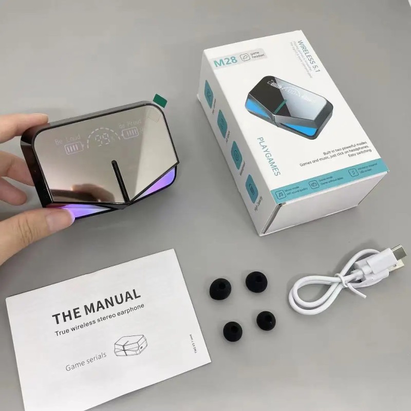 Image de Qcy M28 TWS : Écouteurs sans fil Bluetooth avec batterie longue durée - Unbranded