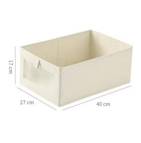 Image de Rangement pliable pour vêtements - Beige - 40x27x17cm - Mixte - Optimise l'espace - Unbranded