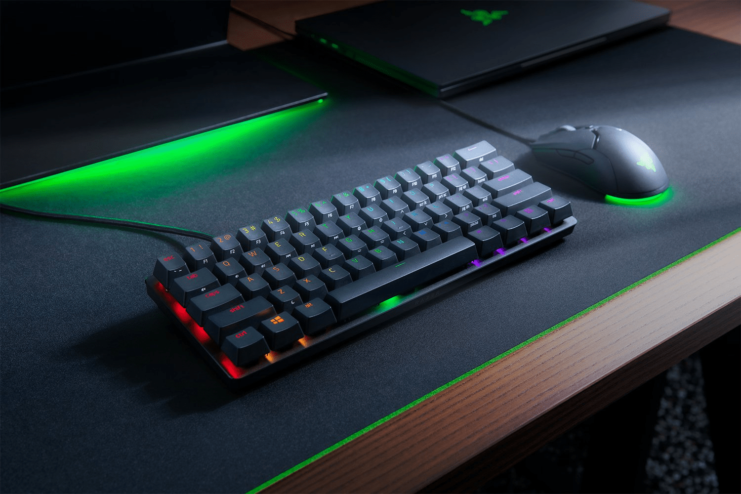 Image de Razer Huntsman Mini – Clavier Gaming Mécanique 60 % RGB Chroma, Switchs Optiques Razer, USB‑C Détachable - Unbranded