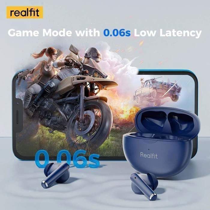 Image de Realfit F2 Pro Earbuds Bluetooth 5.1 Sans fil tactile avec suppression active du bruit ANC – Noir - Unbranded