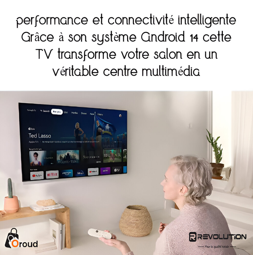 Image de REVOLUTION 43 Smart Tv  Full HD Google Tv, ANDROID Officiel Wi-Fi & Bluetooth, 4 ans d'abonnement gratuit