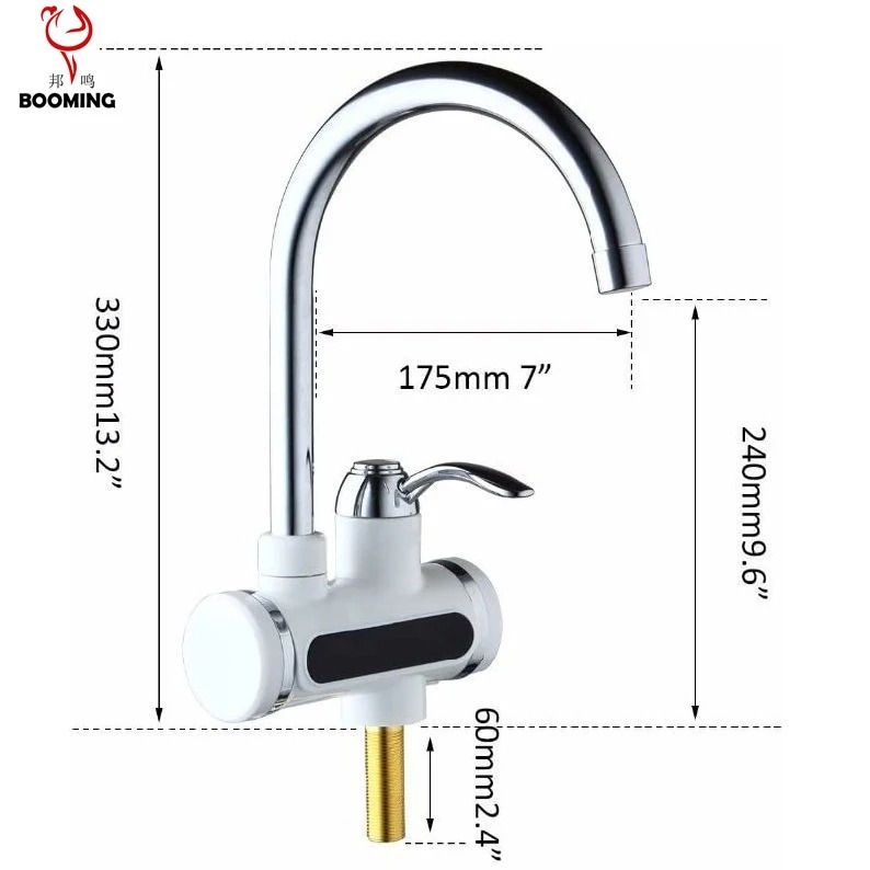 Image de Robinet chauffe-eau électrique – 3000W, avec affichage numérique - Unbranded