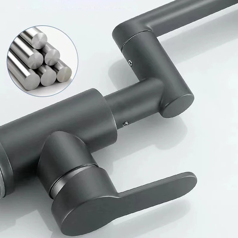 Image de Robinet d'Évier en Acier Inoxydable avec Rotation 1080° - Mélangeur d'Eau Chaude et Froide - Unbranded