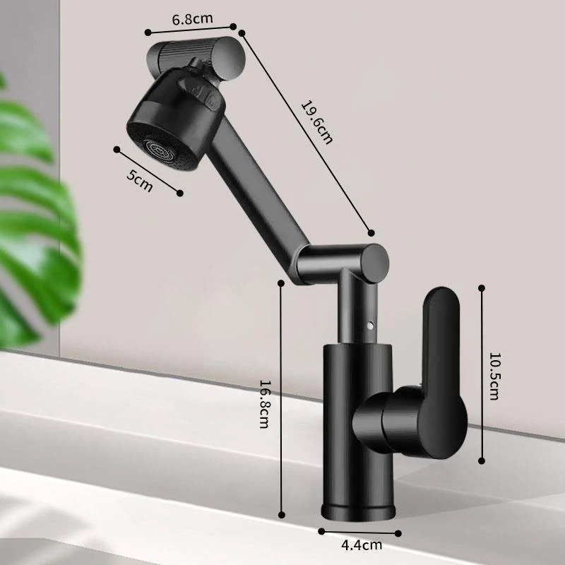 Image de Robinet d'Évier en Acier Inoxydable avec Rotation 1080° - Mélangeur d'Eau Chaude et Froide - Unbranded