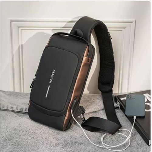Image de Sac à Bandoulière Anti Vol - Avec Port USB Pour PowerBank - Unbranded