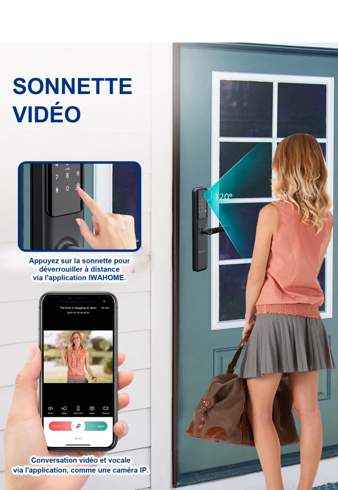 Image de Serrure intelligente avec caméra - Unbranded