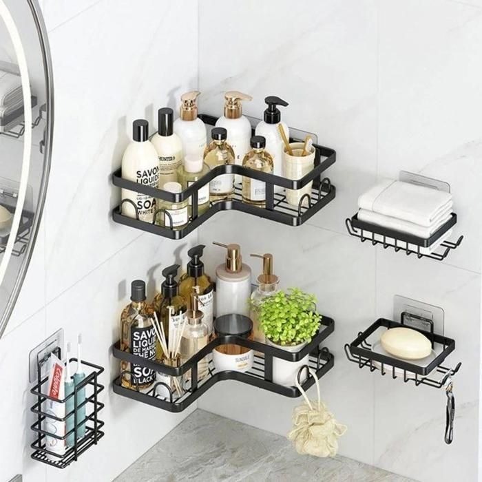 Image de Set de 5 Étagères Murales – Rangement Pratique pour Salle de Bain et Cuisine - Unbranded
