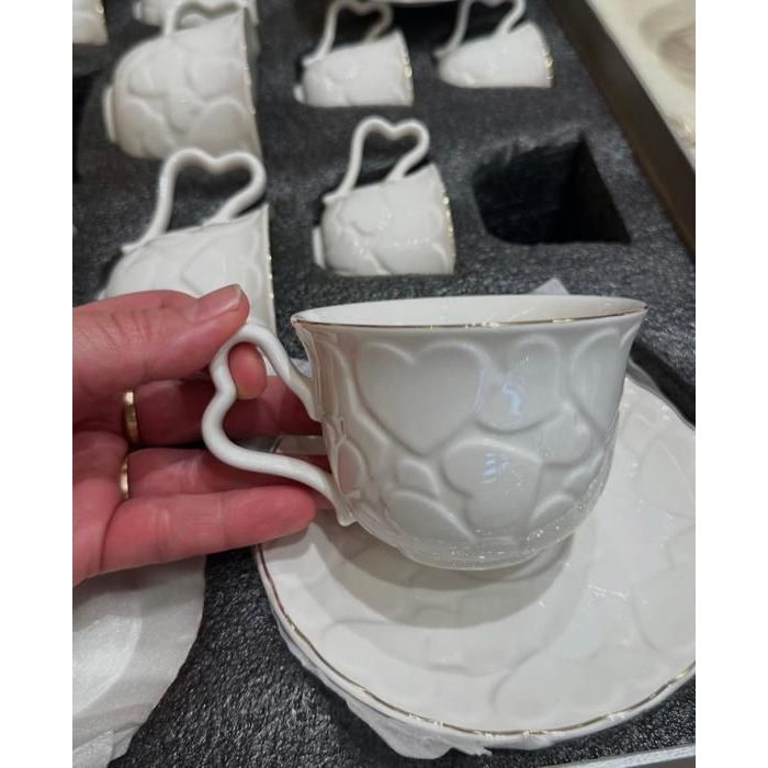 Image de Set de café  - 24 pièces - 6 petites tasses - 6 grandes tasses - Design chic - Unbranded