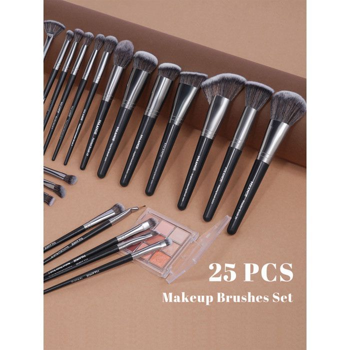 Image de Set de pinceaux de maquillage - Maange - 25 pièces - Doux - Résistant - Portable - Unbranded