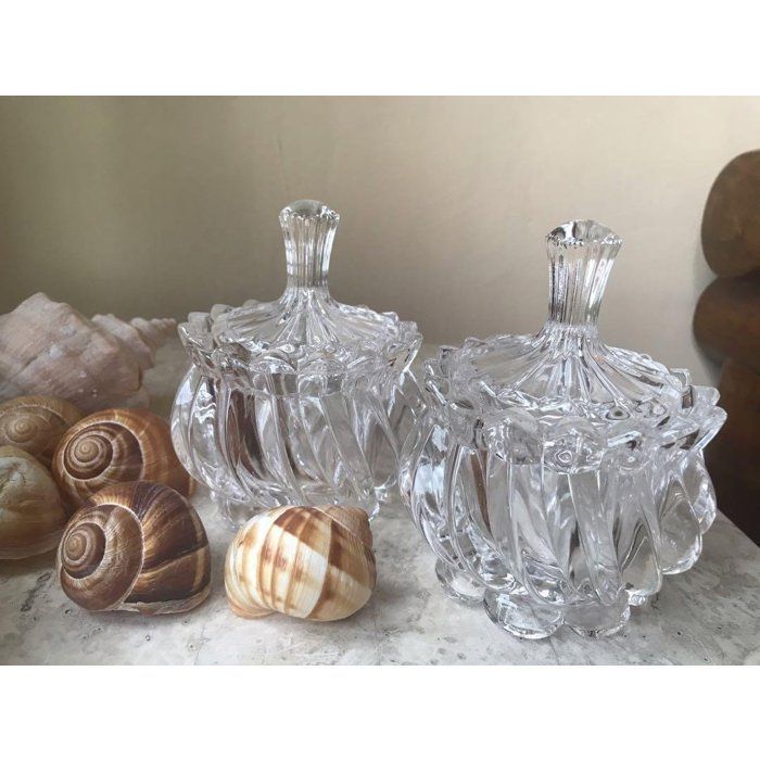 Image de Sucrière -bonbonnière en verre avec couvercle en cristal, petit bol de sucre couvert décoratif - Unbranded