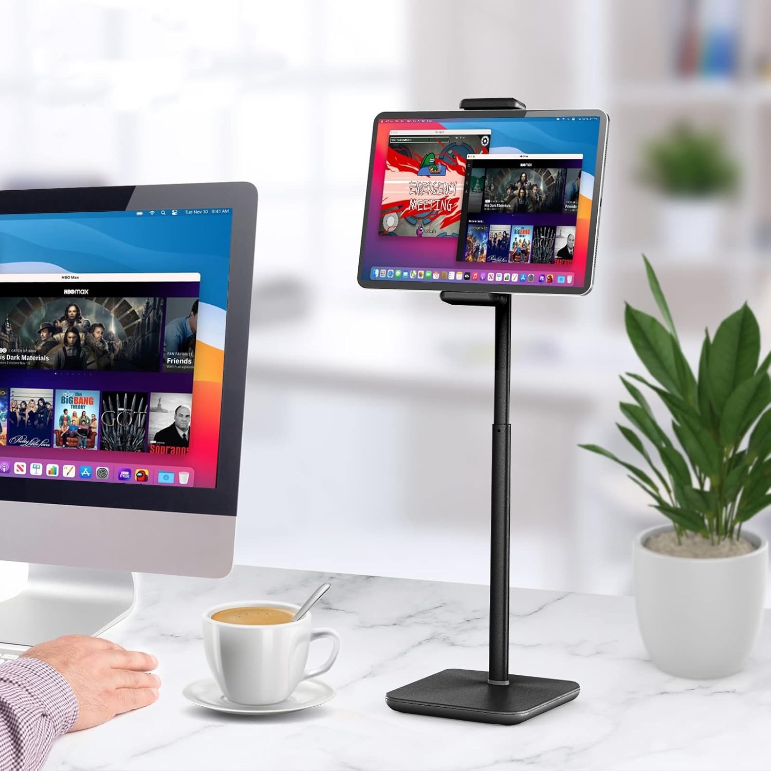 Image de Support de Tablette – Support Réglable et Polyvalent pour Votre Bureau - Unbranded