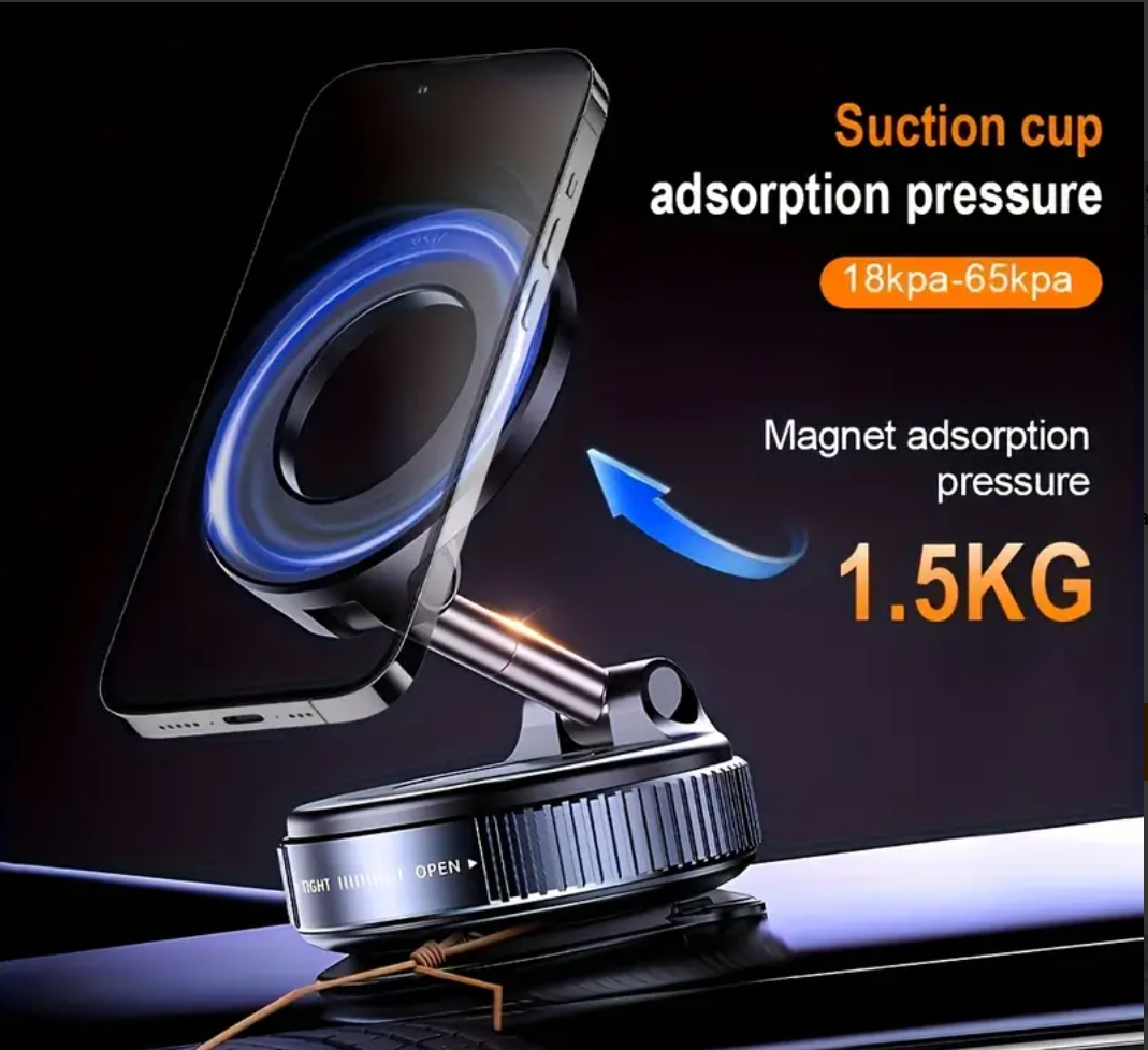 Image de Support de Téléphone Magnétique Pliable Rotatif à 360° Degrés Pour Tableau de Bord de Voiture