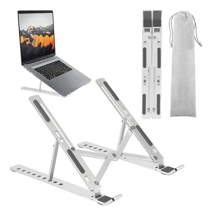 Image de Support pliable pour ordinateur Portable Mac et PC, en Aluminium, Support Antidérapant - Unbranded