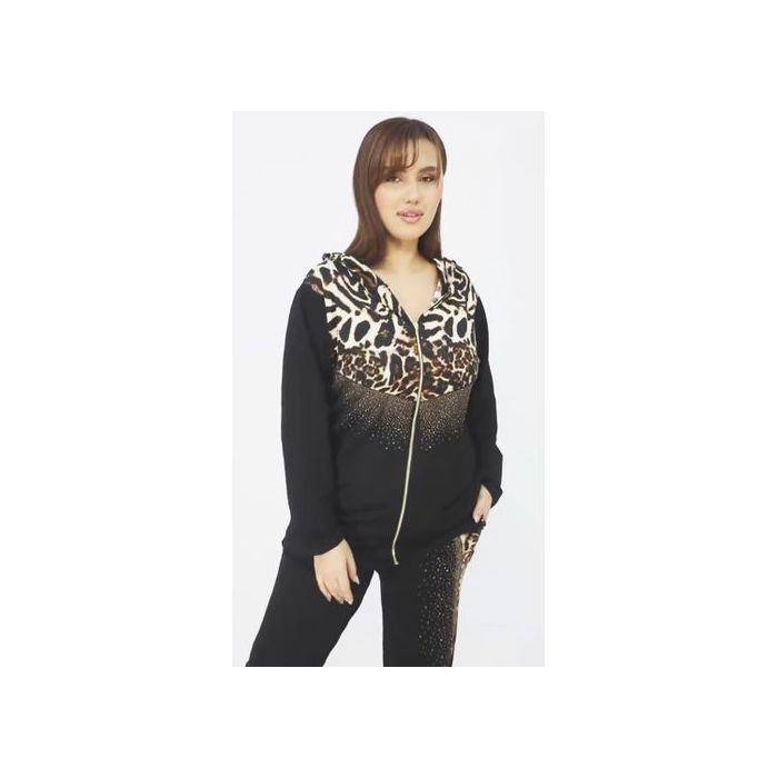 Image de survêt 2 pcs importe de Turquie Femmes Ref 80 - Noir