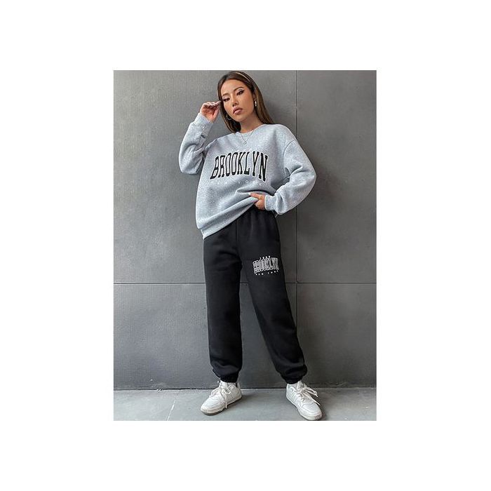 Image de Survêtement 2 Pièces Ensemble Jogging Survêtement Hoodies Femmes Ref 55 - Gris