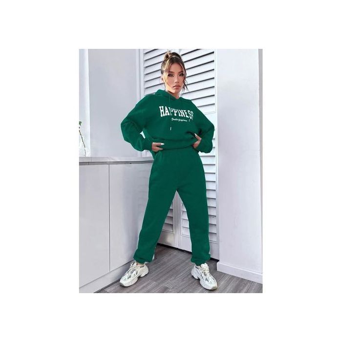 Image de Survêtement 2 Pièces Ensemble Jogging Tracksuit Hoodies Femmes Ref 54 - Vert