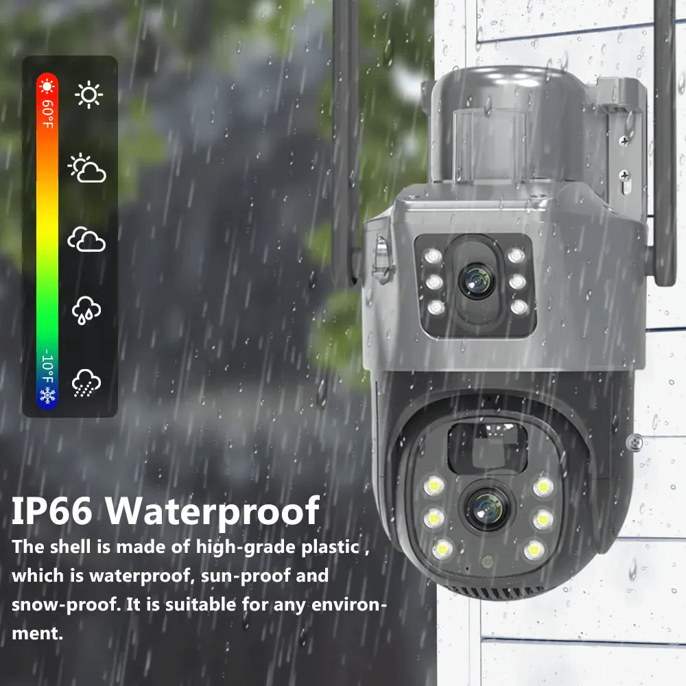 Image de T 10 Megapixel 4G كاميرا مراقبة بالطاقة الشمسية عدستين مزدوجة ثابتة ومتحركة - Unbranded