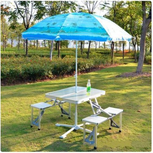 Image de Table pliante en aluminium table de camping portative légère pour la plage, pique-nique extérieure - Unbranded