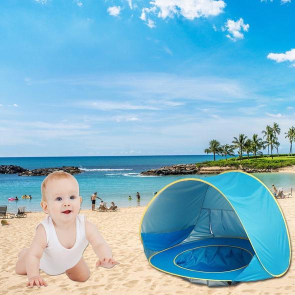 Image de Tente de Plage Extérieure pour Bébé avec Piscine et protection UV - Unbranded