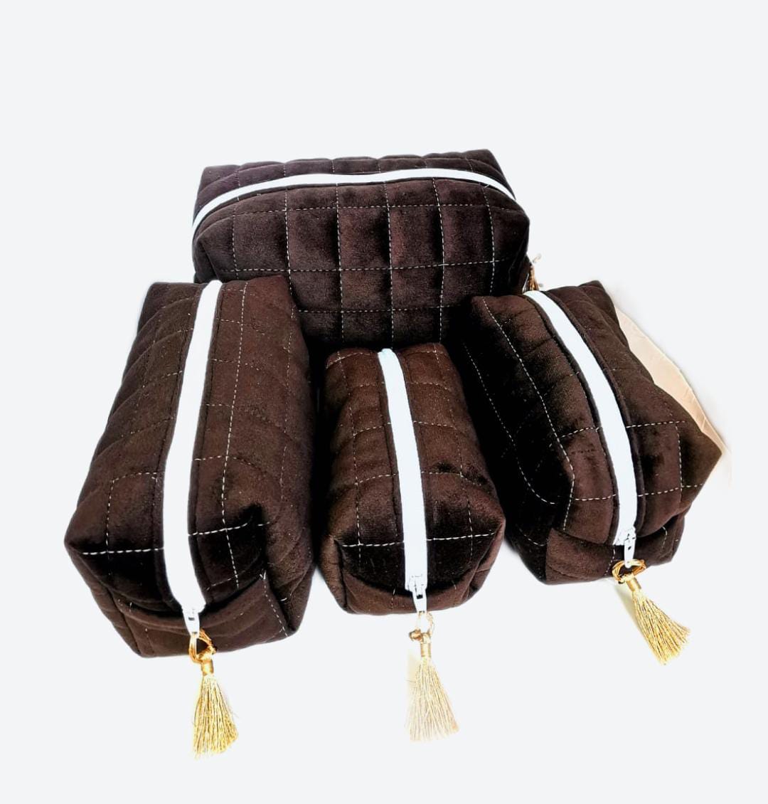 Image de Trousse à Cosmétiques  - Marron - Tailles XL, L, et M - Unbranded