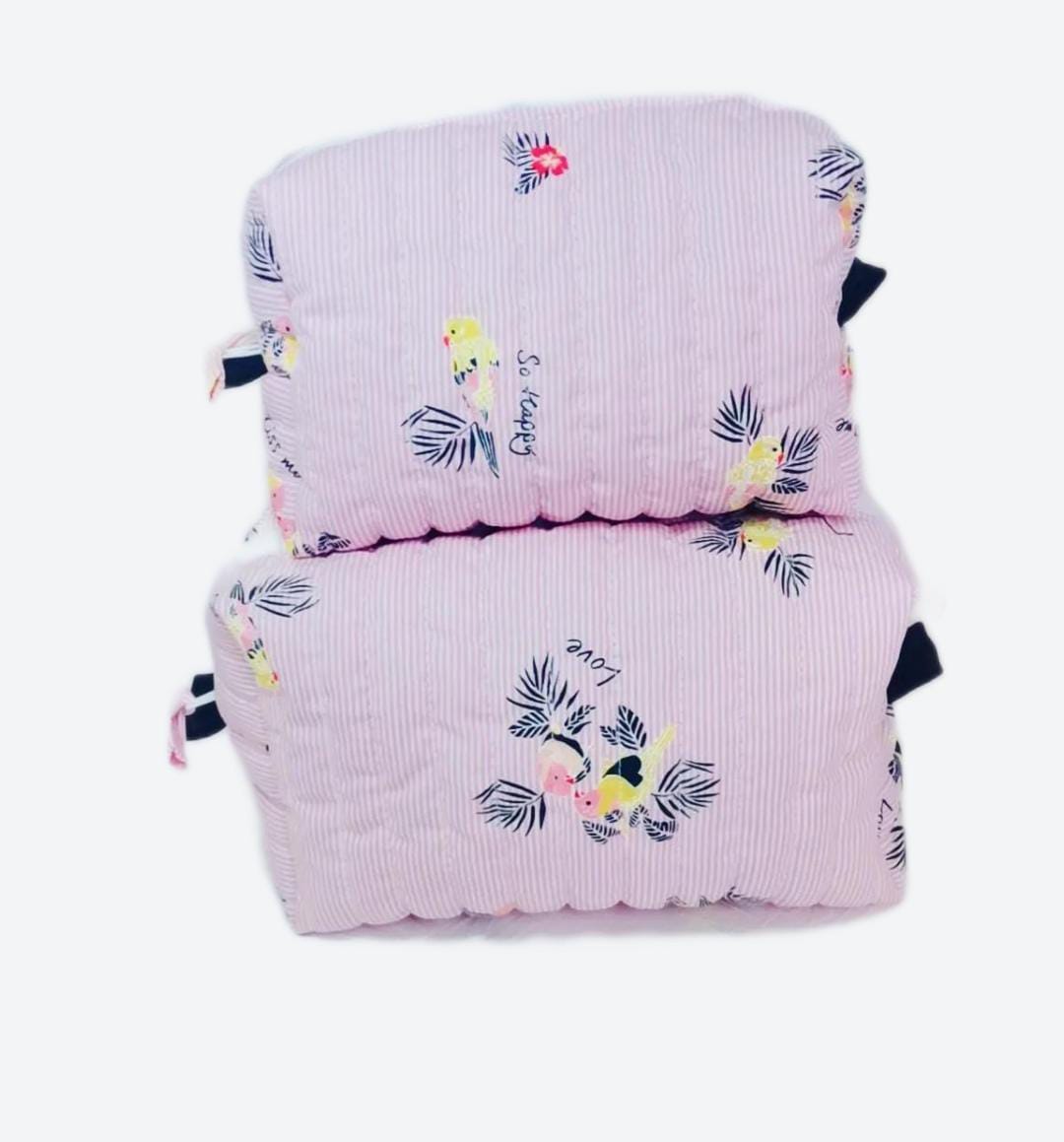 Image de Trousse à Cosmétiques - Rose Bébé - Tailles XL et L - Unbranded